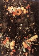 HEEM, Jan Davidsz. de Fruit and Flower Still-life dg painting